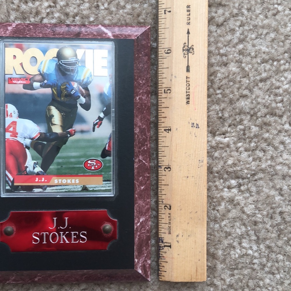 J.J. Stokes ROOKIE Card Plaque - SF 49ers/UCLA - Picture 5 of 5